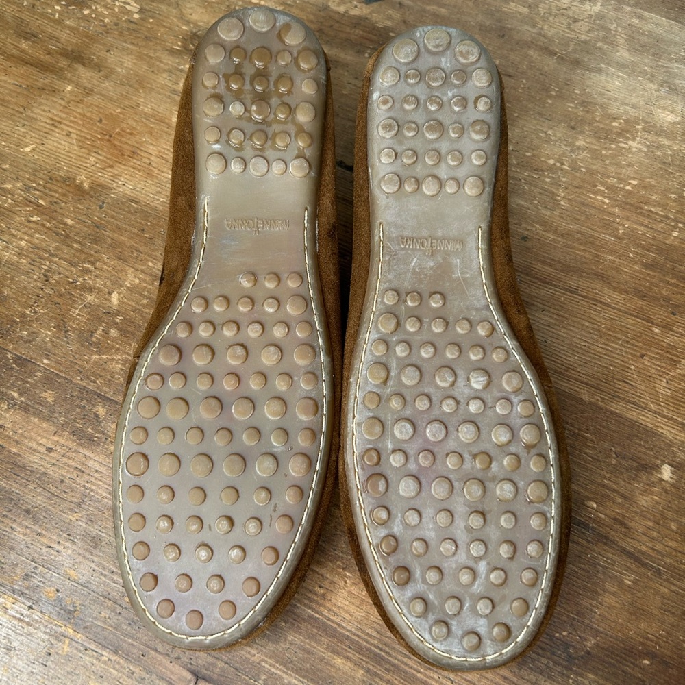 Boho Minnetonka peace be with you moccasin metal emblem women’s size 11 - Picture 5 of 5